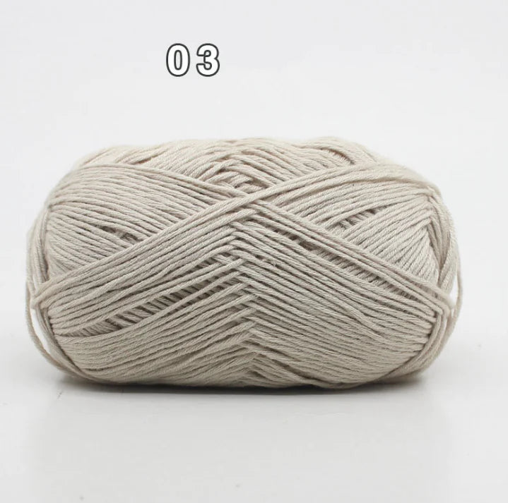8-Ply Cotton Yarn for Baby Knitting and Crochet