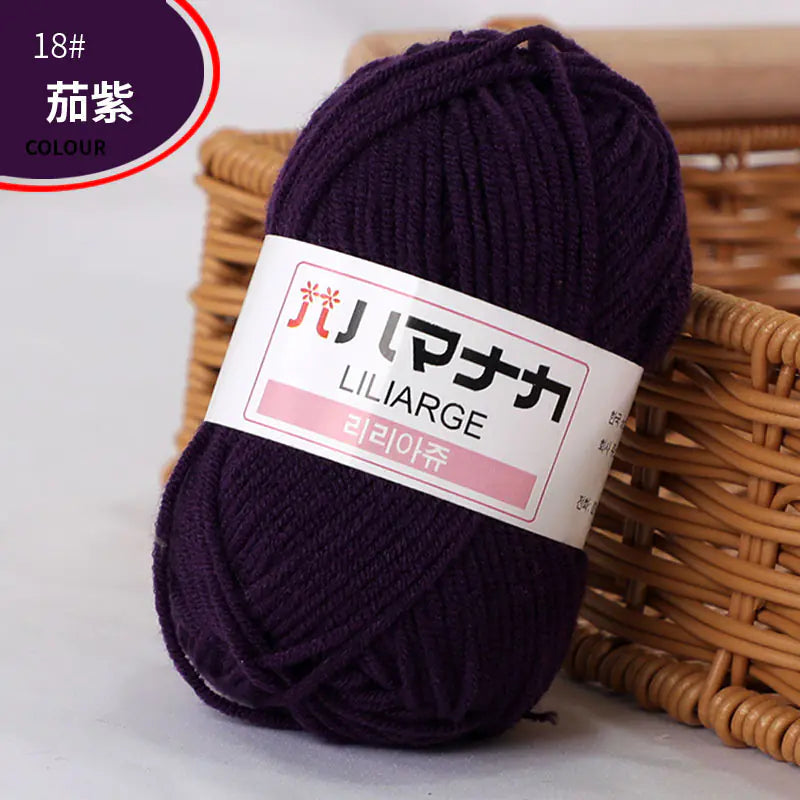 4-Ply Milk Cotton Yarn for Baby Dolls and Crochet