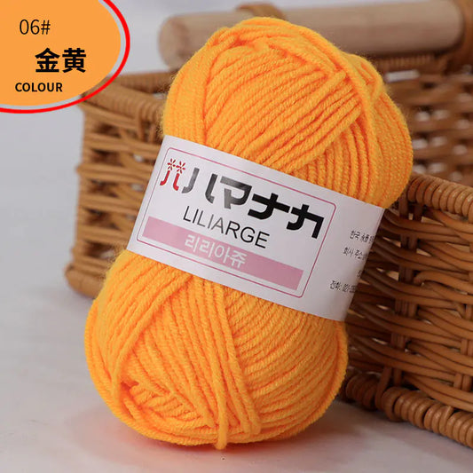 4-Ply Milk Cotton Yarn for Baby Dolls and Crochet