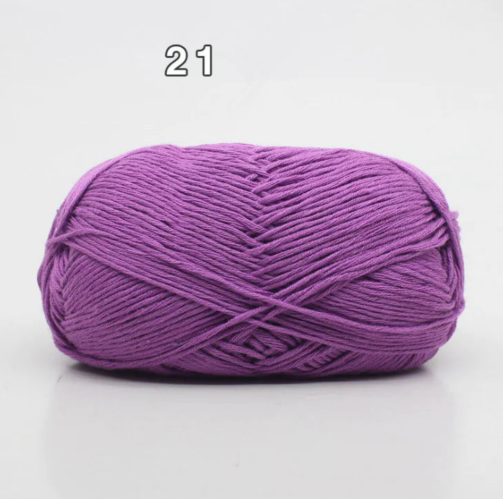 8-Ply Cotton Yarn for Baby Knitting and Crochet
