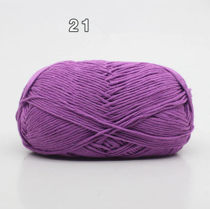 8-Ply Cotton Yarn for Baby Knitting and Crochet