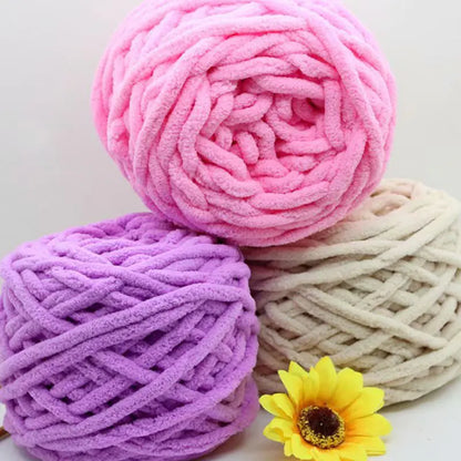 Blended Chenille Colorful Yarn for Knitting & Crocheting