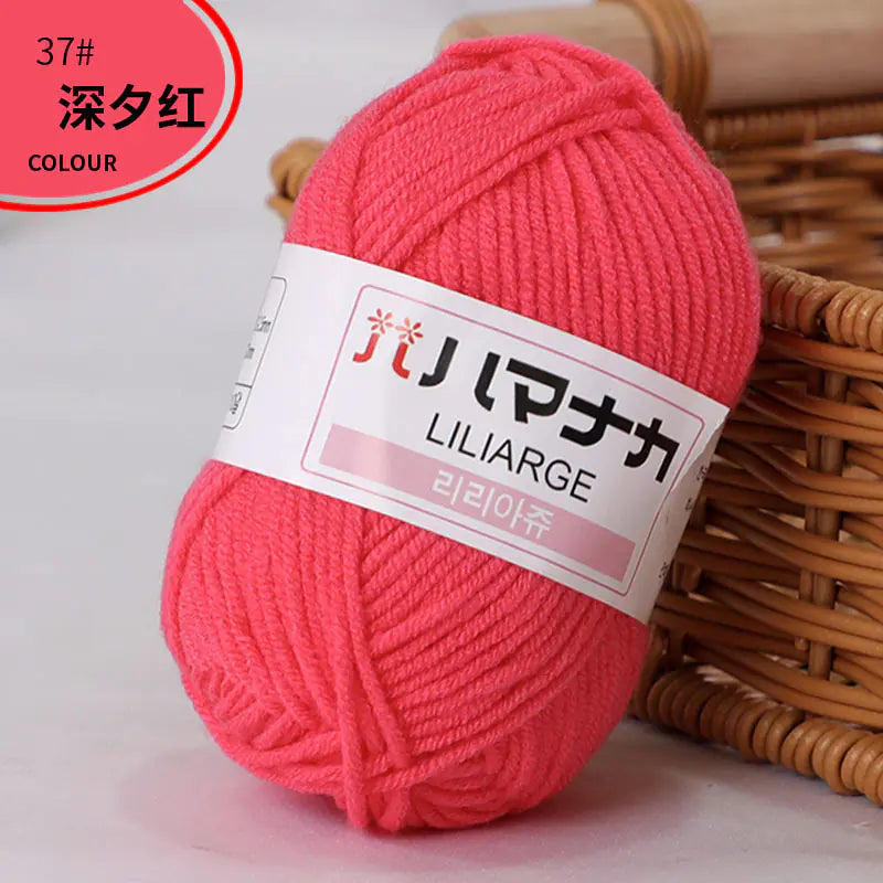 4-Ply Milk Cotton Yarn for Baby Dolls and Crochet