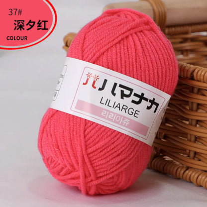 4-Ply Milk Cotton Yarn for Baby Dolls and Crochet