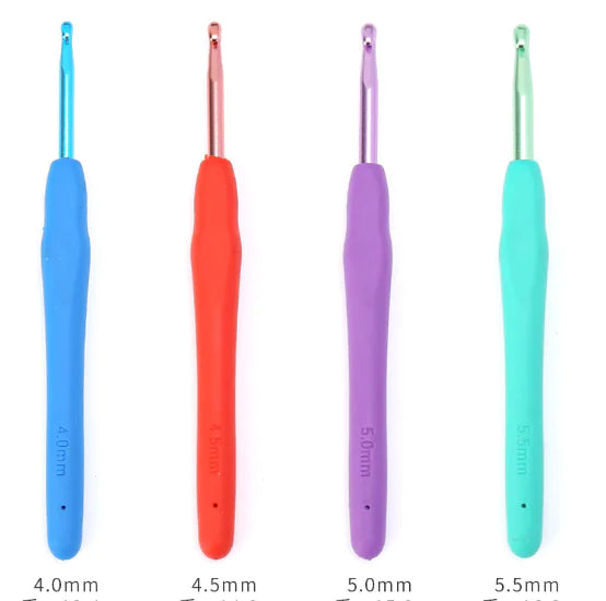 Crochet Hook Set with TPR Silicone Soft Grip
