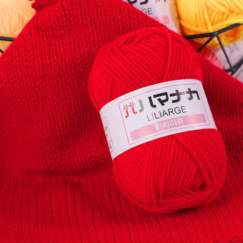 4-Ply Milk Cotton Yarn for Baby Dolls and Crochet