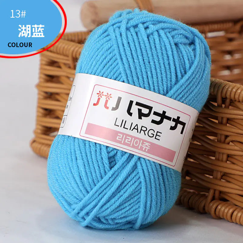 4-Ply Milk Cotton Yarn for Baby Dolls and Crochet