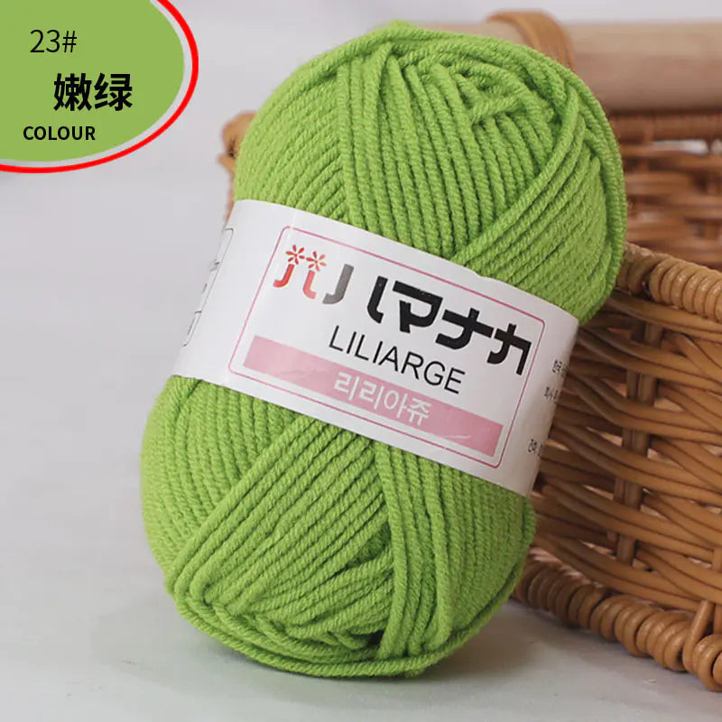 4-Ply Milk Cotton Yarn for Baby Dolls and Crochet