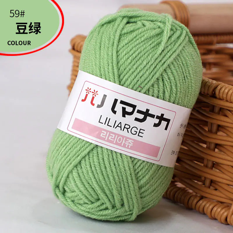 4-Ply Milk Cotton Yarn for Baby Dolls and Crochet