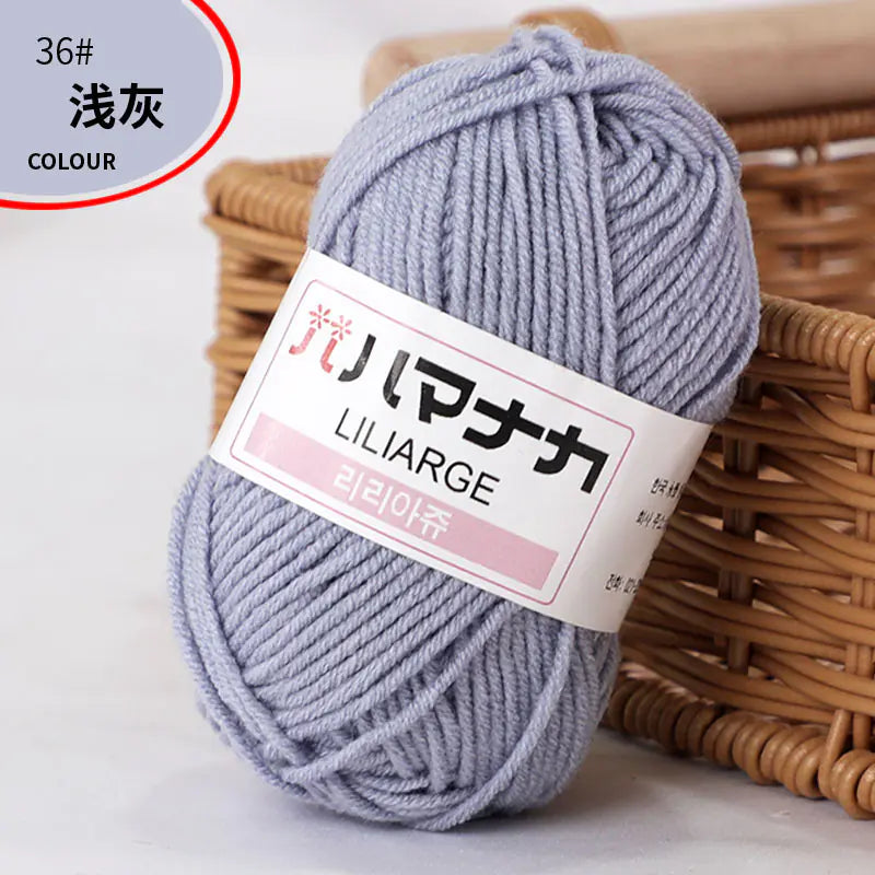 4-Ply Milk Cotton Yarn for Baby Dolls and Crochet