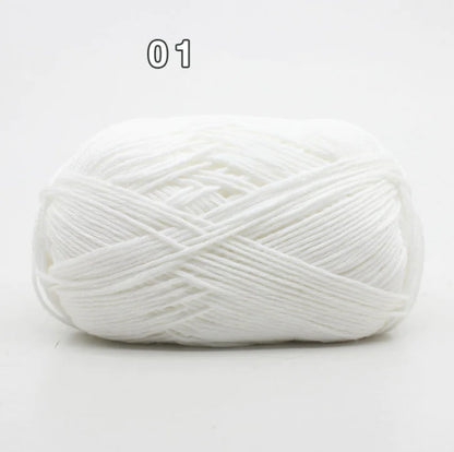 8-Ply Cotton Yarn for Baby Knitting and Crochet