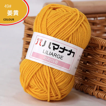 4-Ply Milk Cotton Yarn for Baby Dolls and Crochet