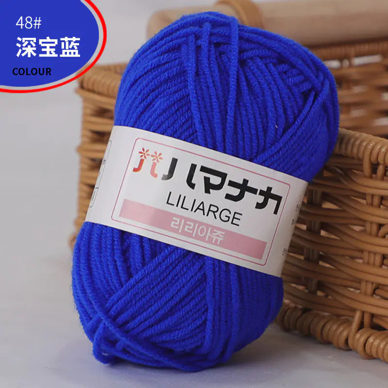 4-Ply Milk Cotton Yarn for Baby Dolls and Crochet