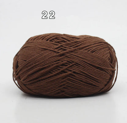 8-Ply Cotton Yarn for Baby Knitting and Crochet