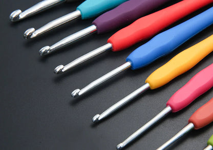 Crochet Hook Set with TPR Silicone Soft Grip