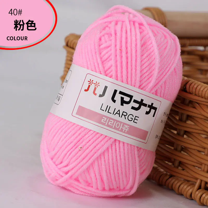 4-Ply Milk Cotton Yarn for Baby Dolls and Crochet