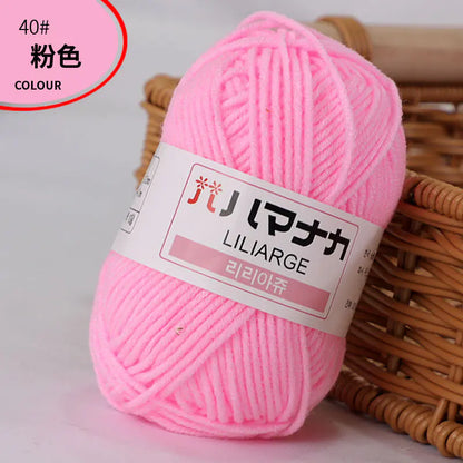 4-Ply Milk Cotton Yarn for Baby Dolls and Crochet