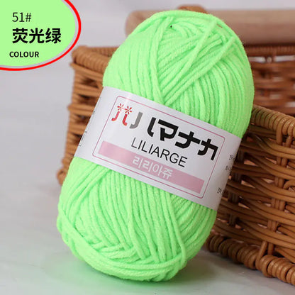 4-Ply Milk Cotton Yarn for Baby Dolls and Crochet