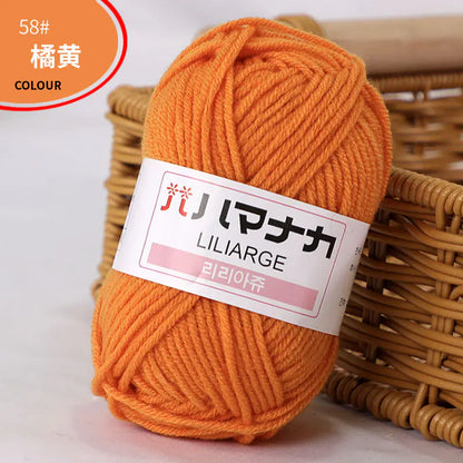 4-Ply Milk Cotton Yarn for Baby Dolls and Crochet