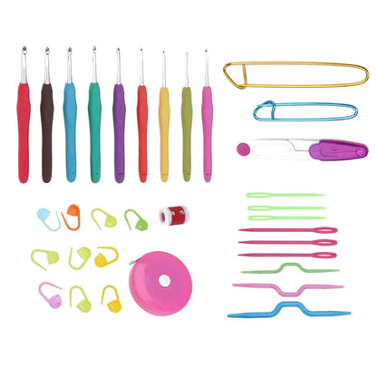 Crochet Hook Set with TPR Silicone Soft Grip