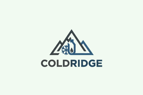 Create a minimalist, rugged, and modern logo design for an outdoor gear and hydration brand named Coldridge.

The logo should feature a custom geometric mountain peak or ridge silhouette, integrated with a stylized snowflake, water droplet, or insulated bottle shape.

Use bold, sharp lines and a clean sans-serif typeface for the brand name “Coldridge” underneath or beside the symbol.

The style should feel premium, masculine, and built for the outdoors — inspired by brands like Yeti, Hydro Flask, and Patago