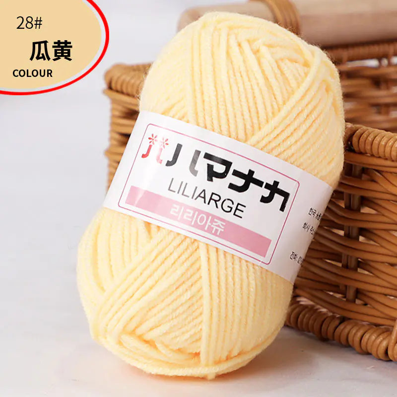 4-Ply Milk Cotton Yarn for Baby Dolls and Crochet
