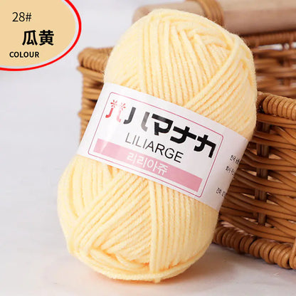 4-Ply Milk Cotton Yarn for Baby Dolls and Crochet