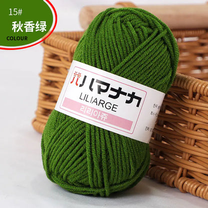 4-Ply Milk Cotton Yarn for Baby Dolls and Crochet