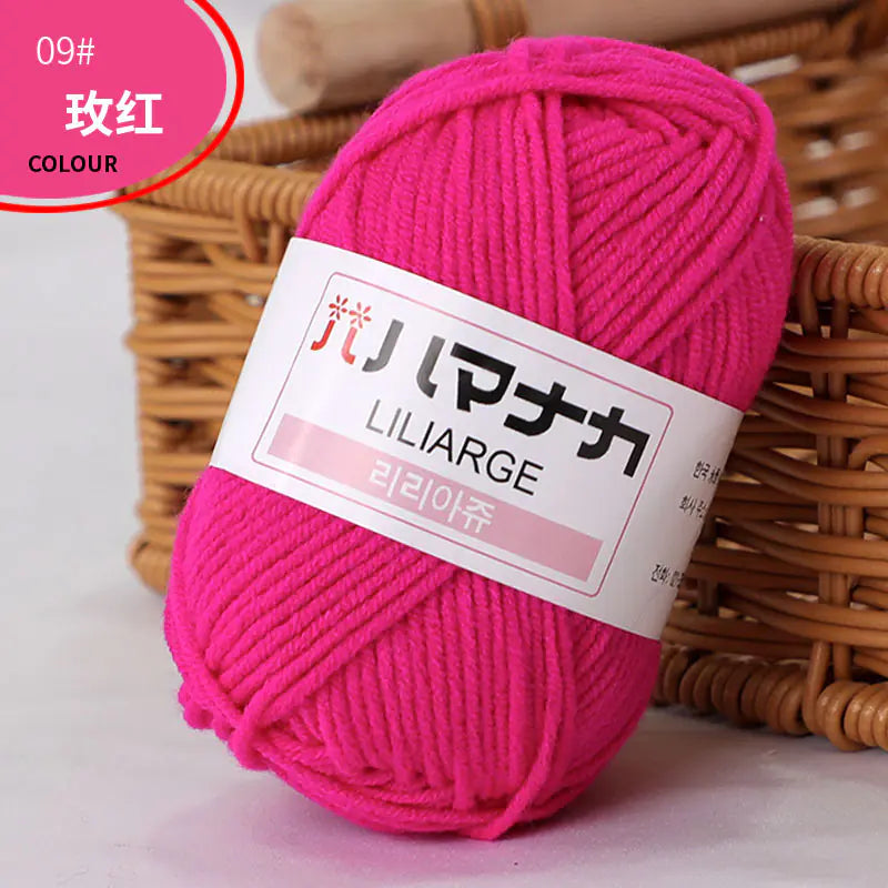 4-Ply Milk Cotton Yarn for Baby Dolls and Crochet