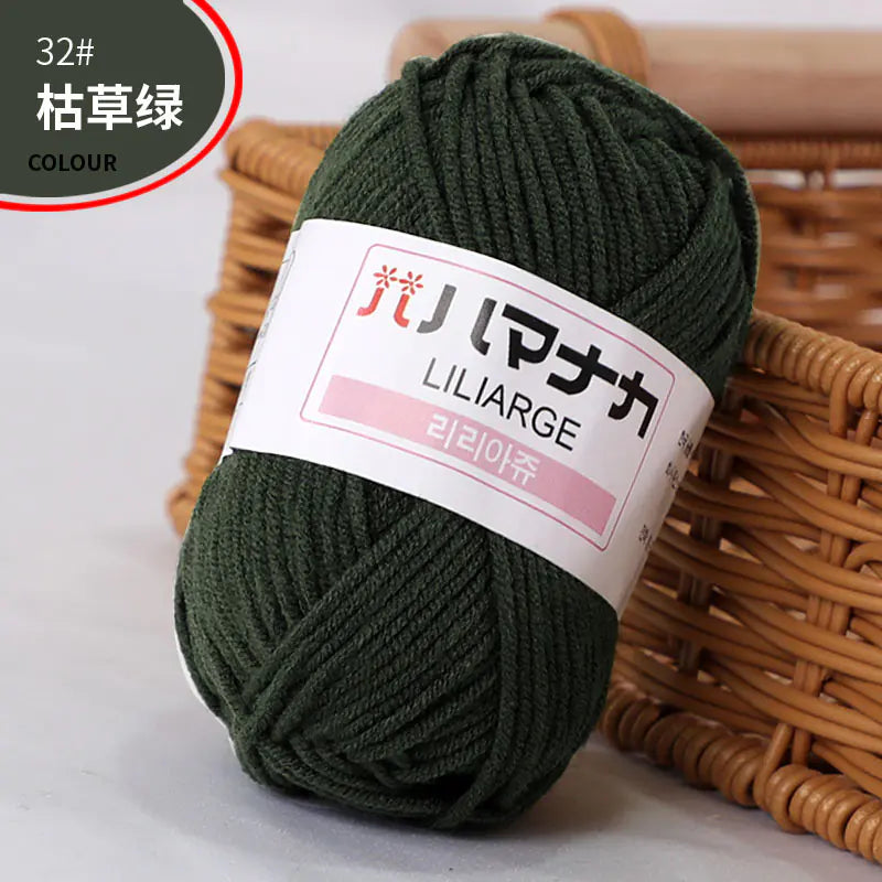 4-Ply Milk Cotton Yarn for Baby Dolls and Crochet