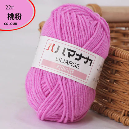 4-Ply Milk Cotton Yarn for Baby Dolls and Crochet