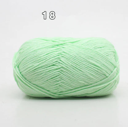 8-Ply Cotton Yarn for Baby Knitting and Crochet